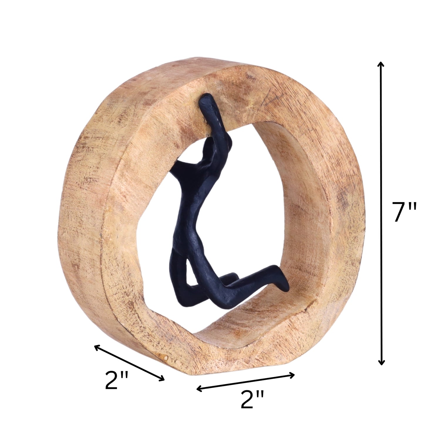 Abstract Climber in Wooden Rin