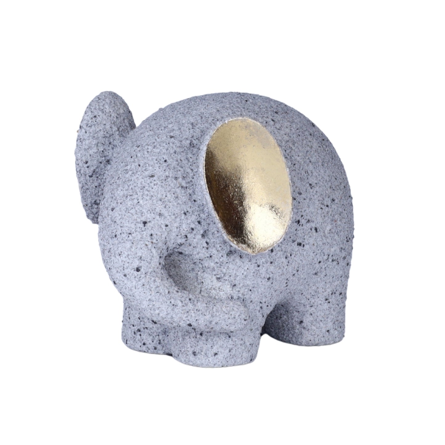 Stone Texture Elephant Figurine