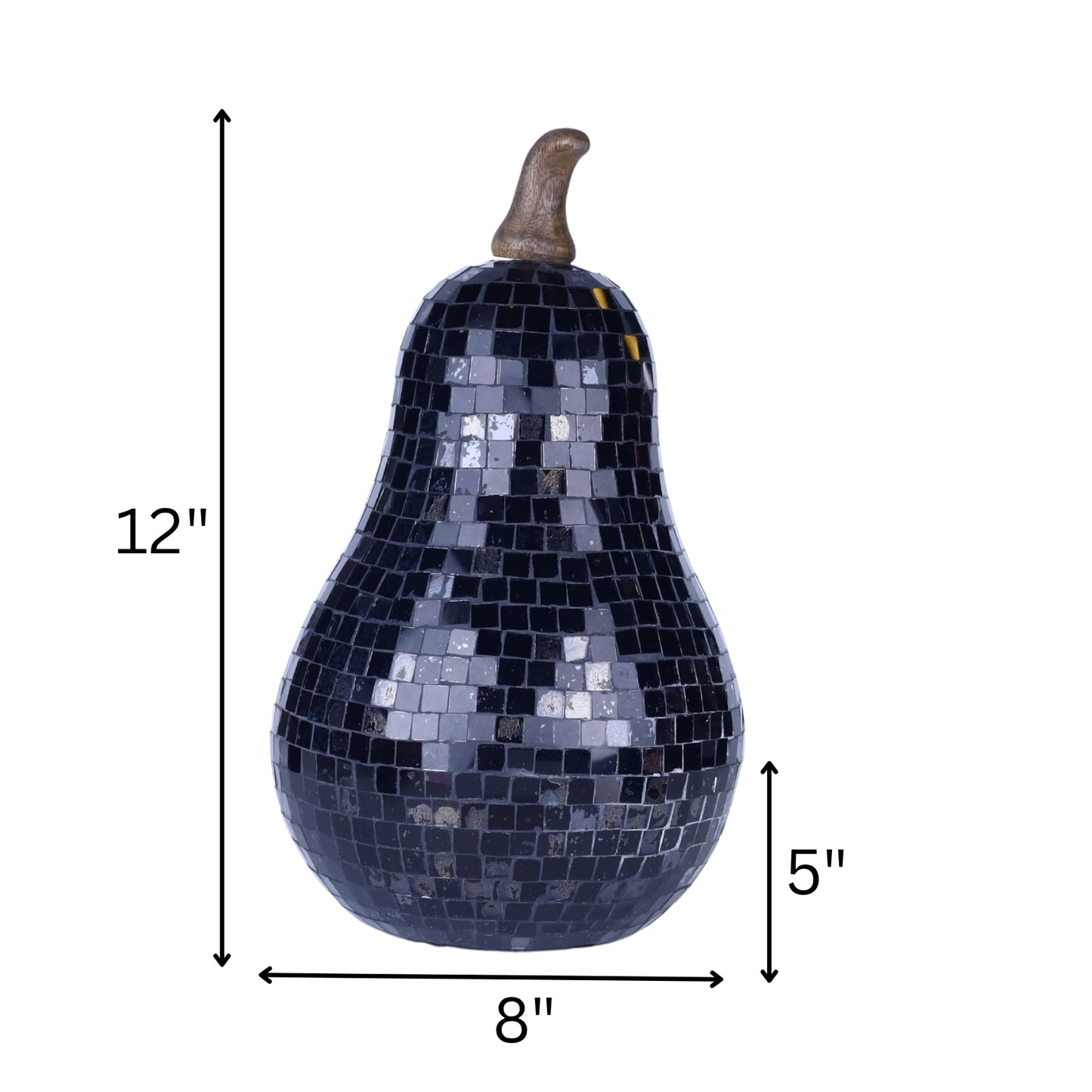 Black Mosaic Pear Accent