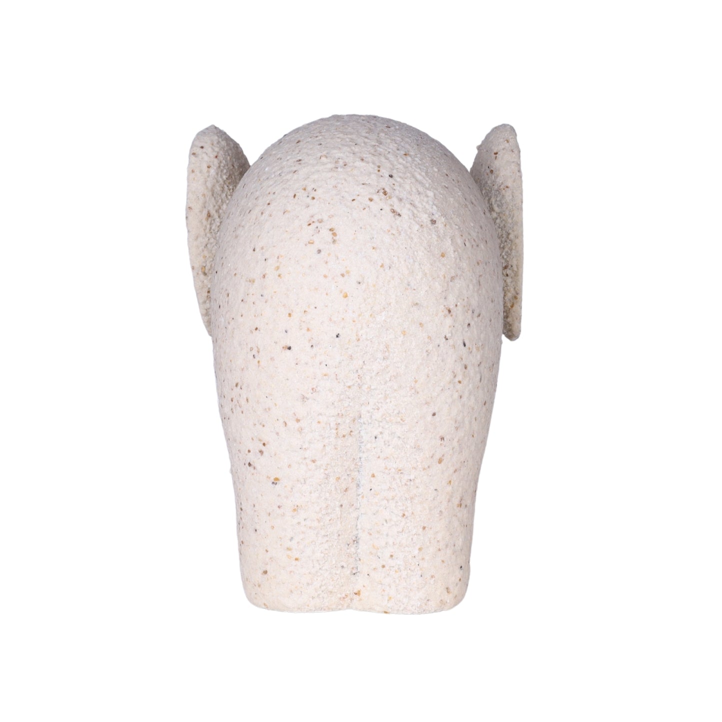 Textured Ceramic Elephant with Golden Ears