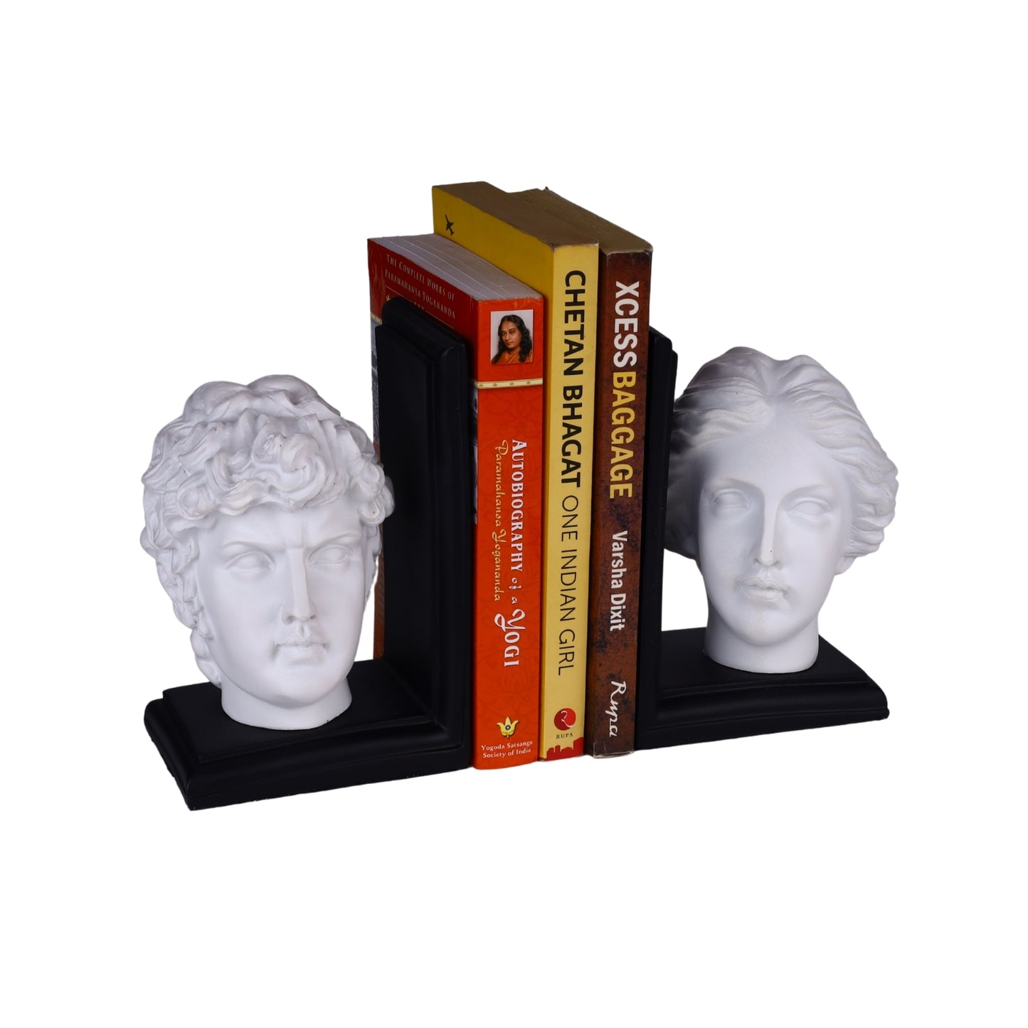 Classic Roman Head Bookends – Set of 2