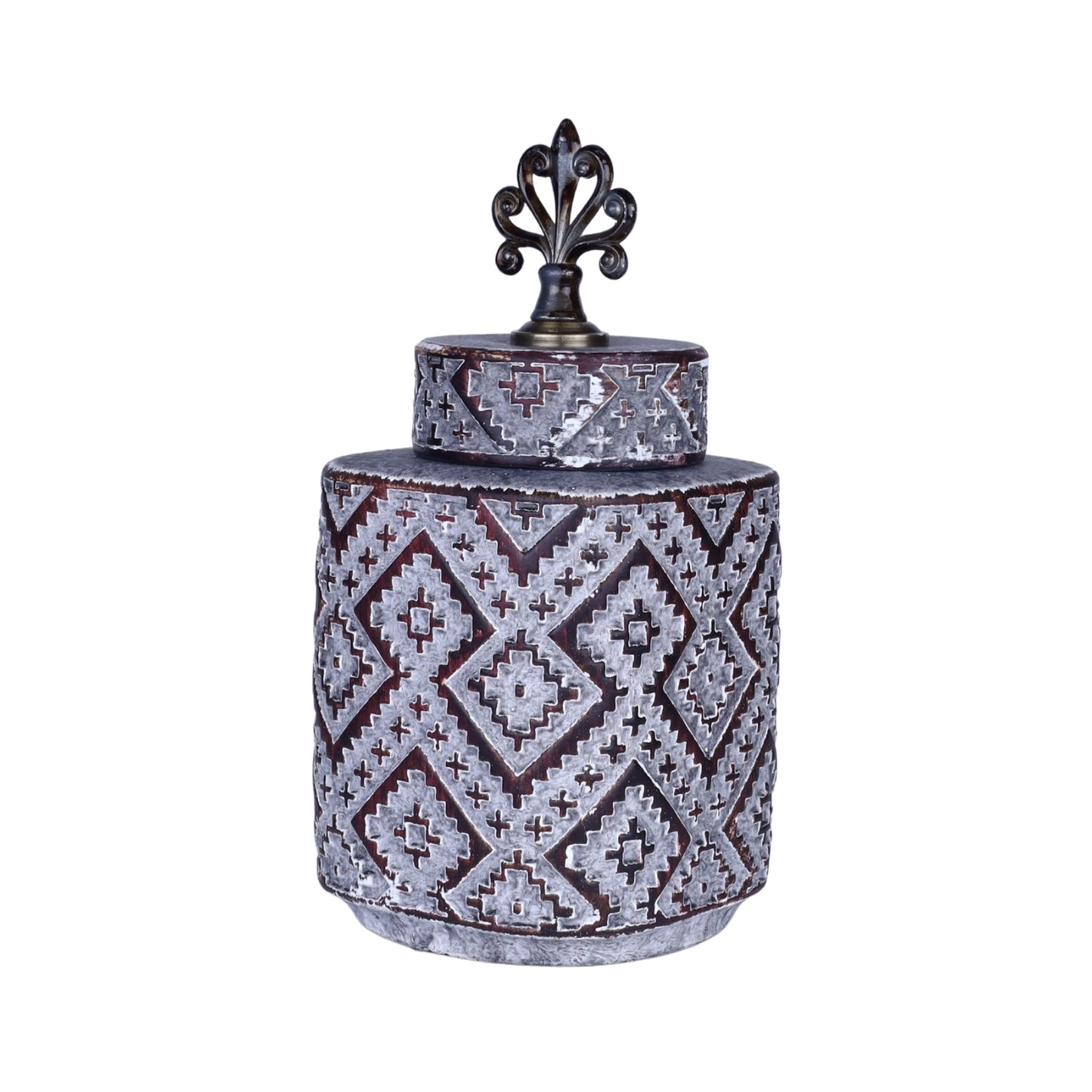 Antique-Style Decorative Storage Jar with Lid
