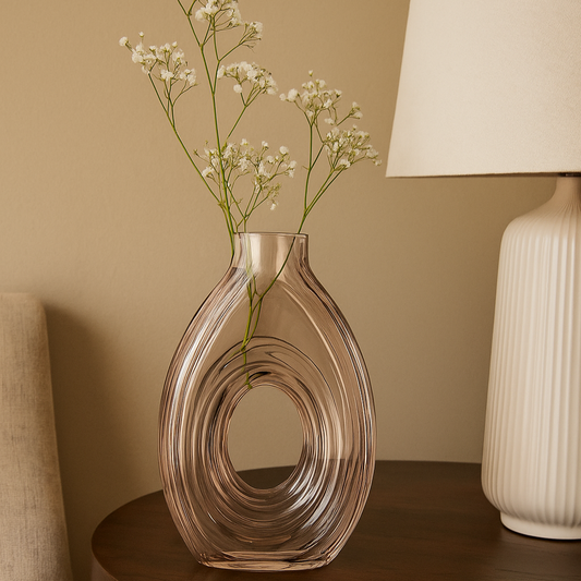 Elegant Hollow Glass Vase
