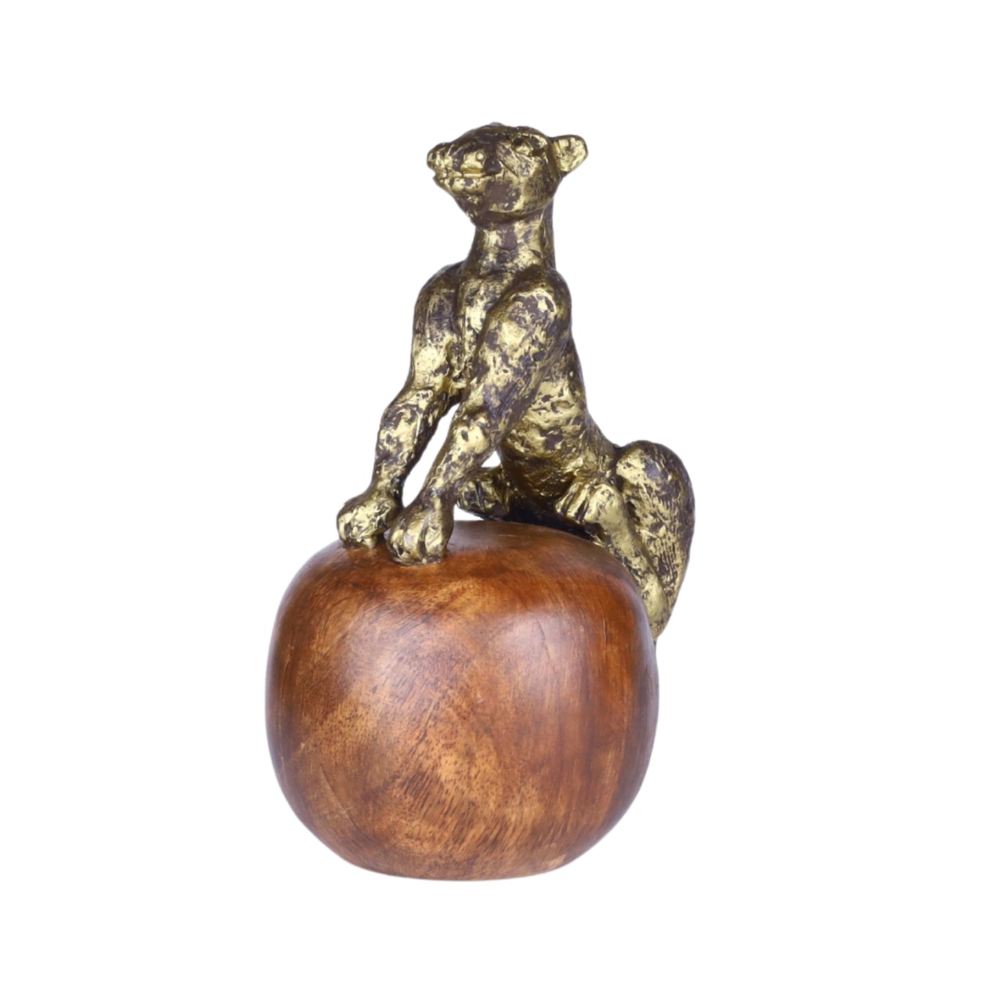 Regal Panther on Wooden Sphere