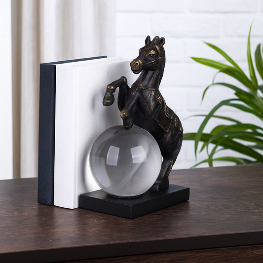 Majestic Horse with Crystal Globe