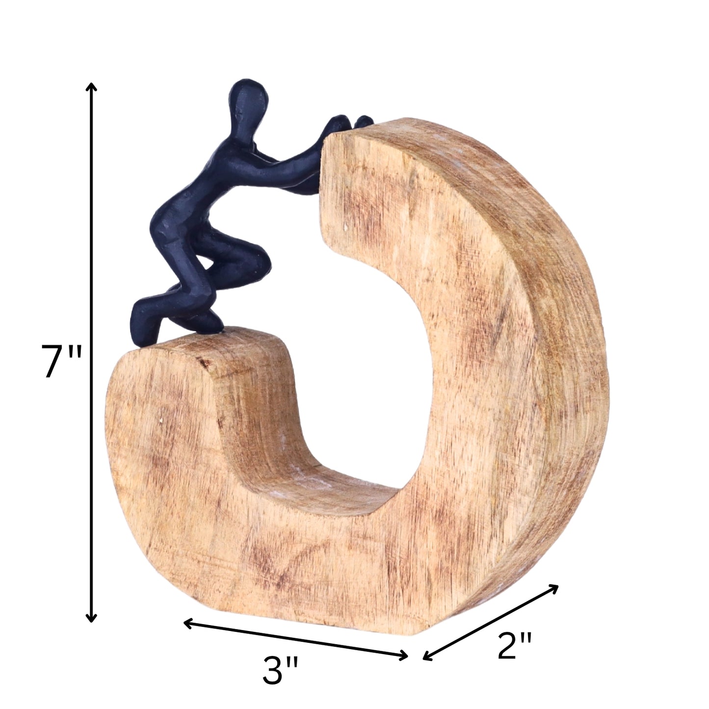 Climber on Curve Sculpture