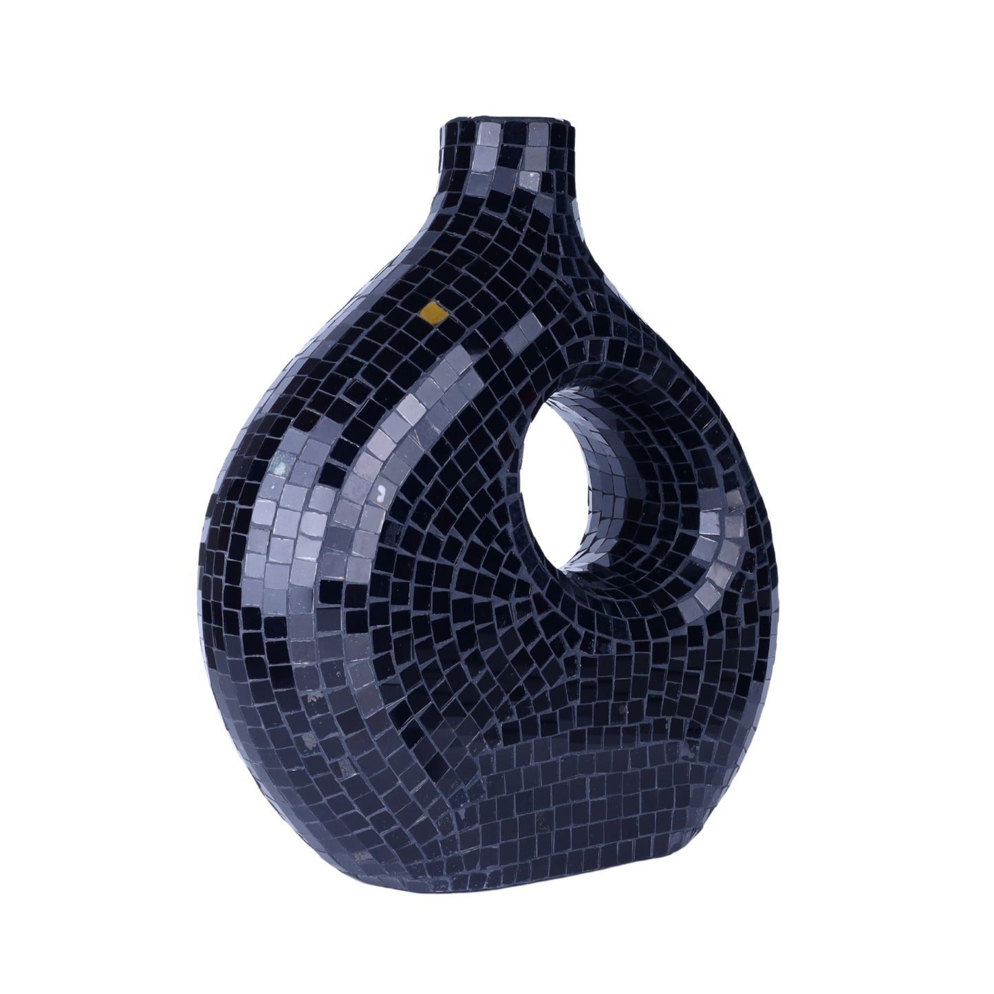 Black Mosaic Abstract Vase