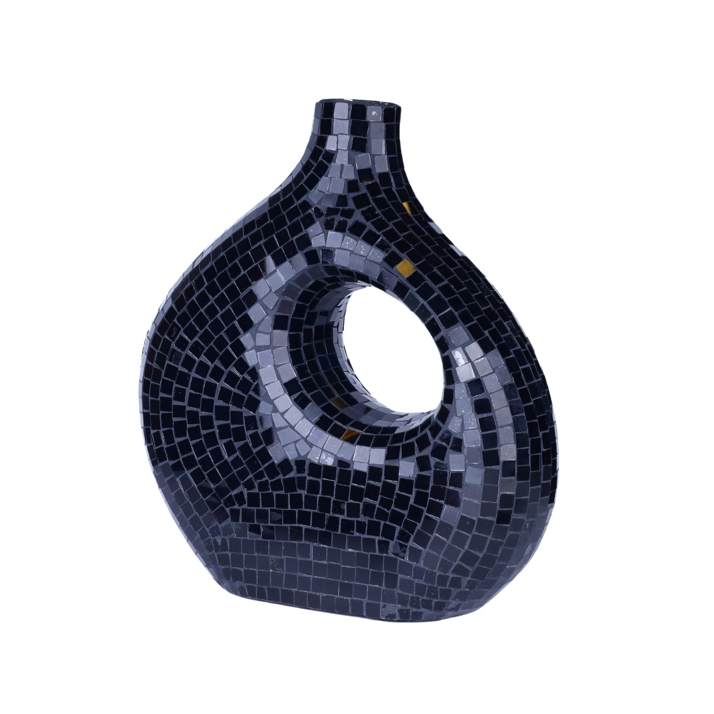 Black Mosaic Abstract Vase