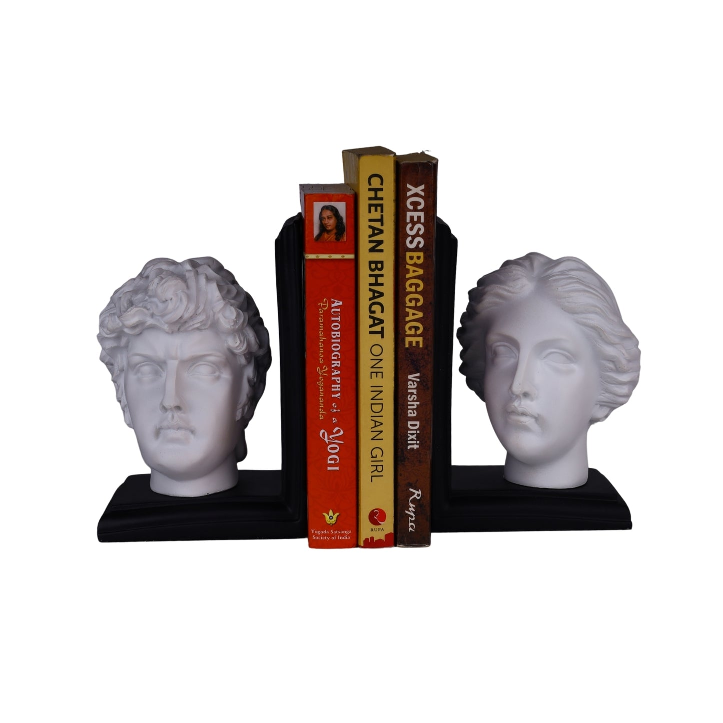 Classic Roman Head Bookends – Set of 2