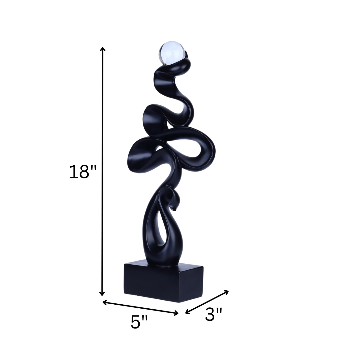 Black Abstract Art Sculpture