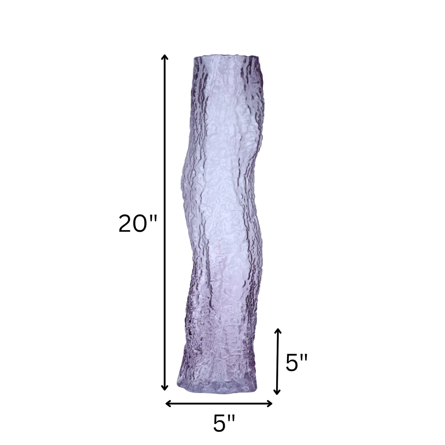 Textured Wave Glass Vase