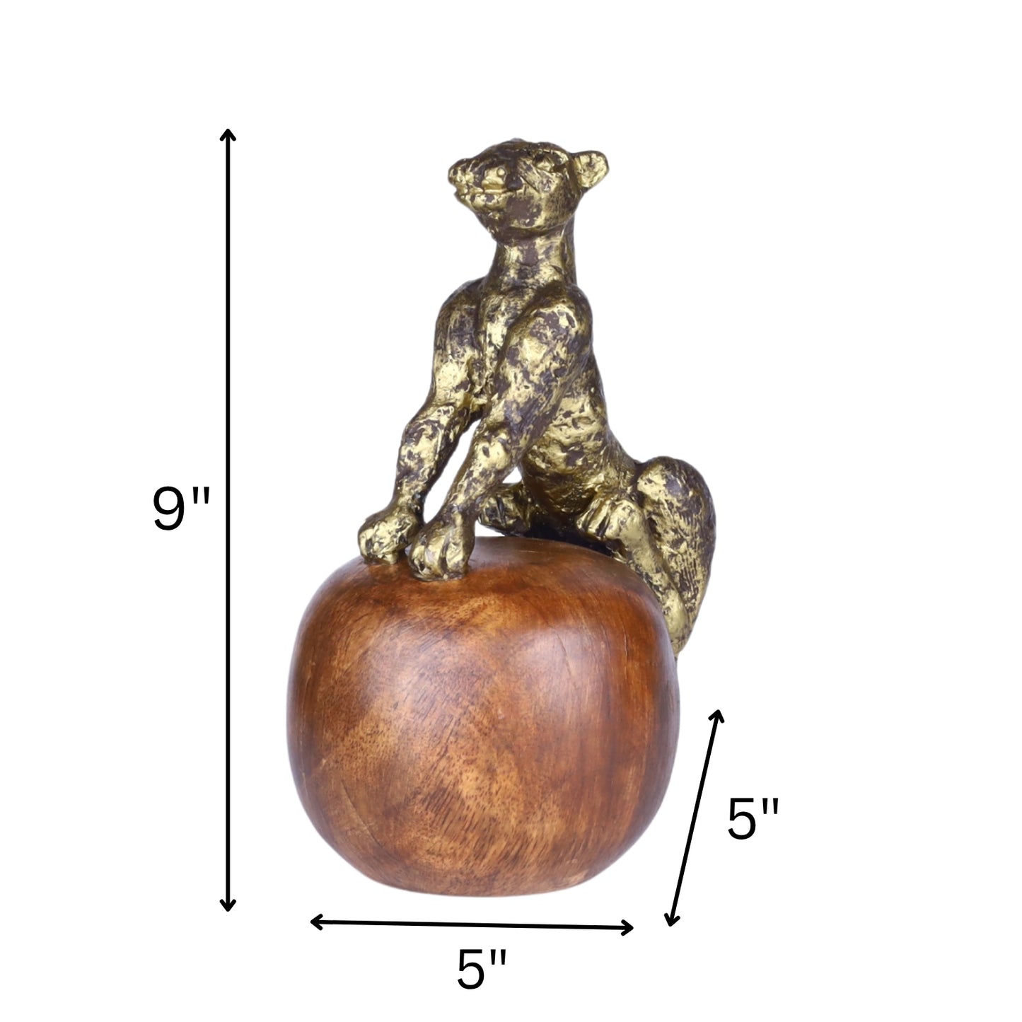Regal Panther on Wooden Sphere