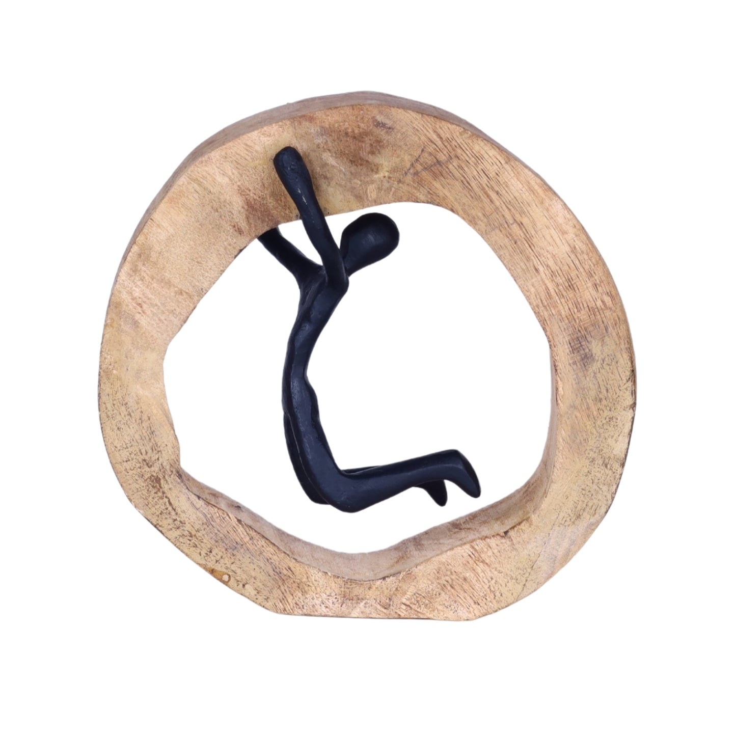 Abstract Climber in Wooden Rin