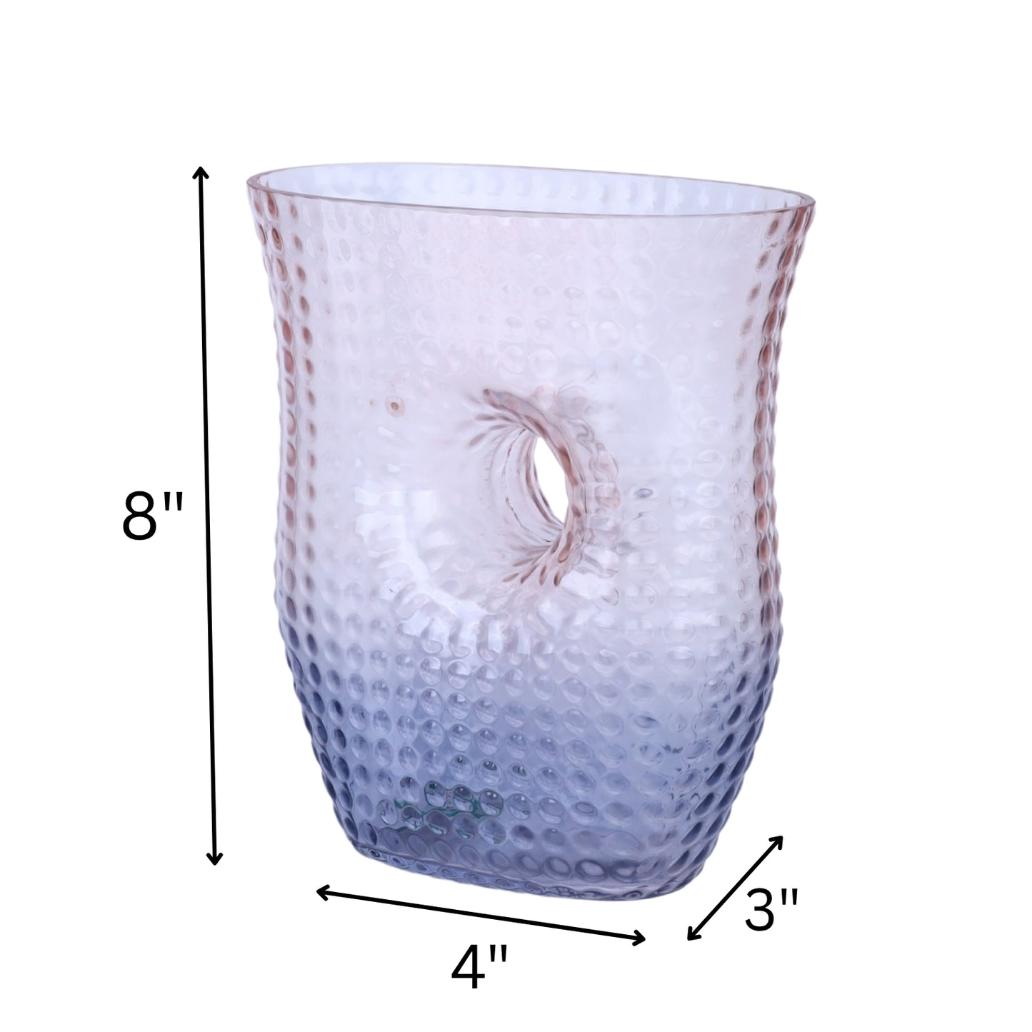 Aura Hollow Textured Glass Vase