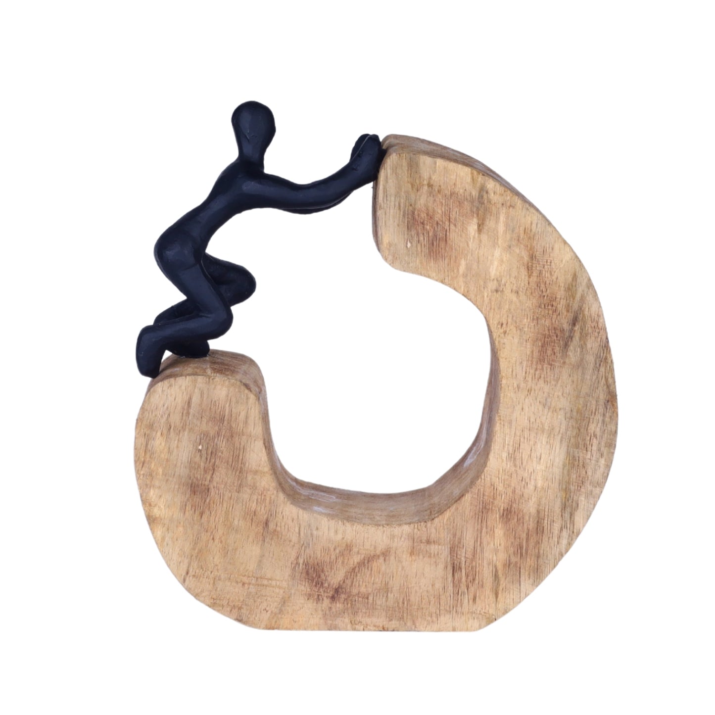 Climber on Curve Sculpture