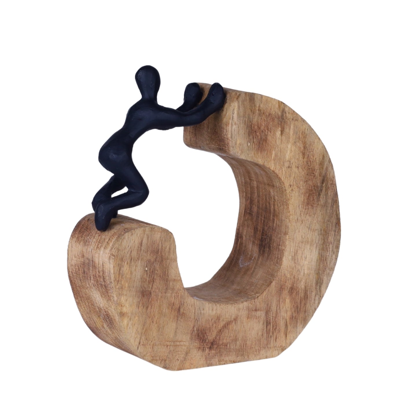 Climber on Curve Sculpture