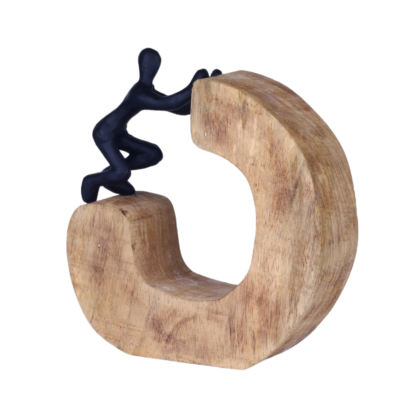 Climber on Curve Sculpture