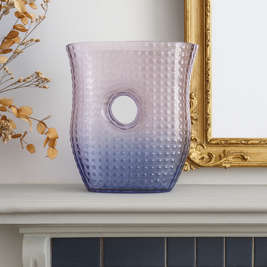 Aura Hollow Textured Glass Vase